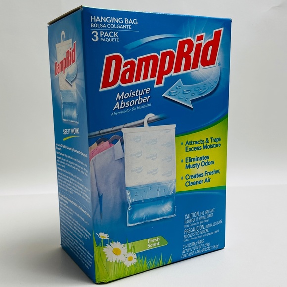 DampRid Other New 3pack Damprid Hanging Moisture Absorber Bag Fresh
